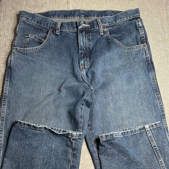 Wrangler Rugged Wear Denim Jeans Men's Sz 34 x 34 Blue Casual Work Wear - Picture 5 of 13